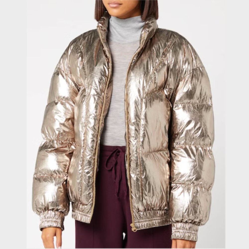 ISABEL MARANT Kristen Metallic Puffer Jacket - Picture 7 of 8